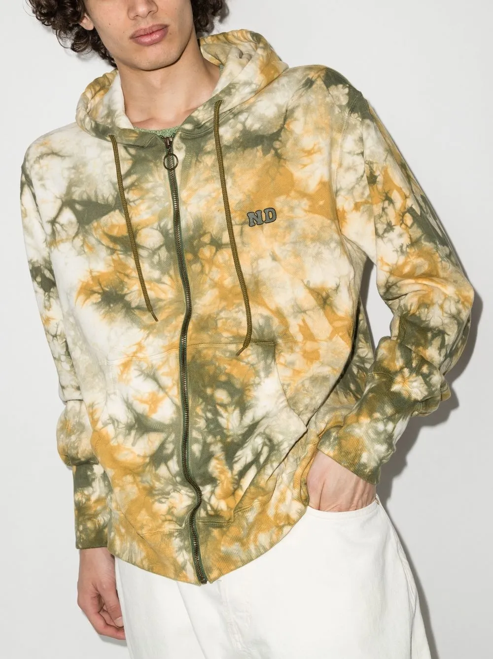 Nicholas Daley Hoodie met tie-dye print - Groen