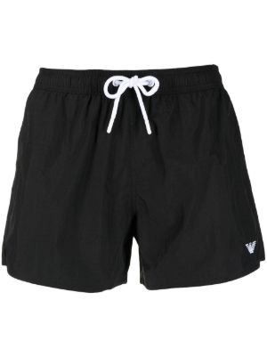 black armani swim shorts