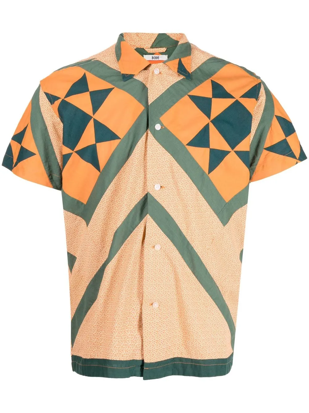 

BODE geometric-print short-sleeve shirt - Orange