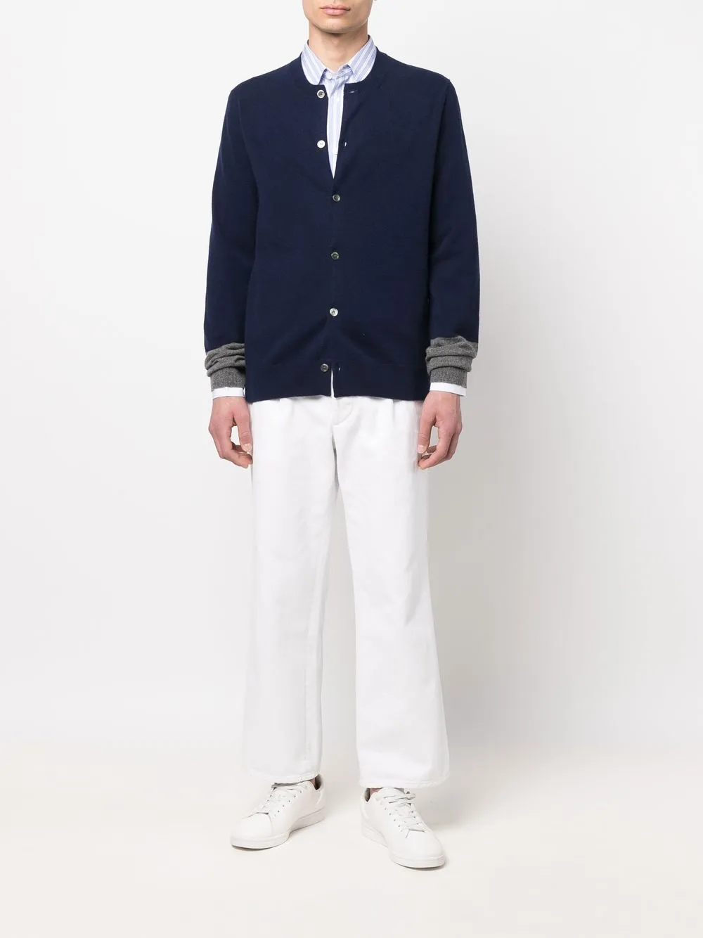  Comme Des Garçons Shirt Forever Cardigan Mit Halblangen ärmeln   Blau 