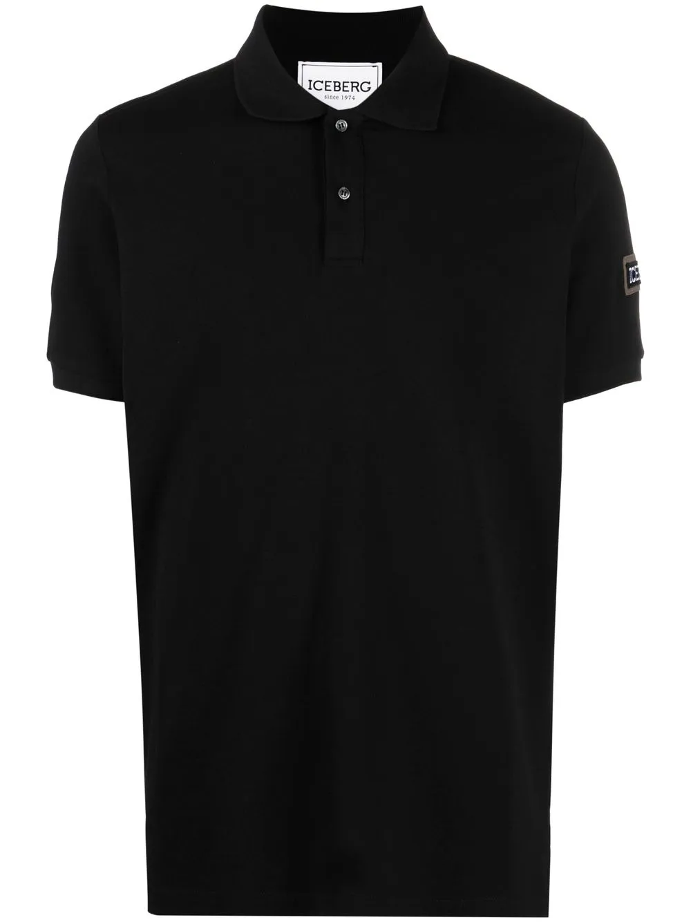 logo-patch polo shirt