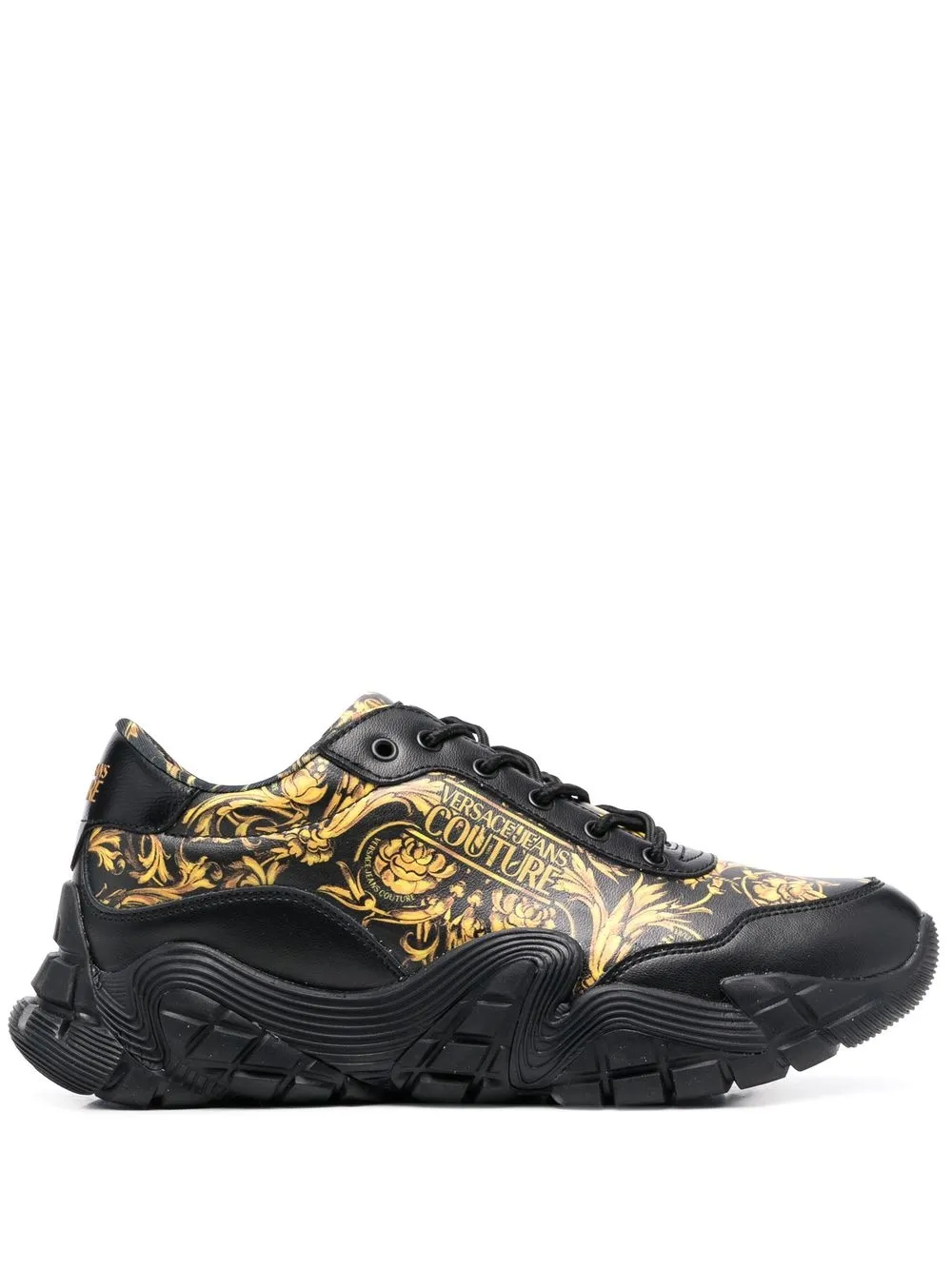 

Versace Jeans Couture barocco-print low-top sneakers - Black