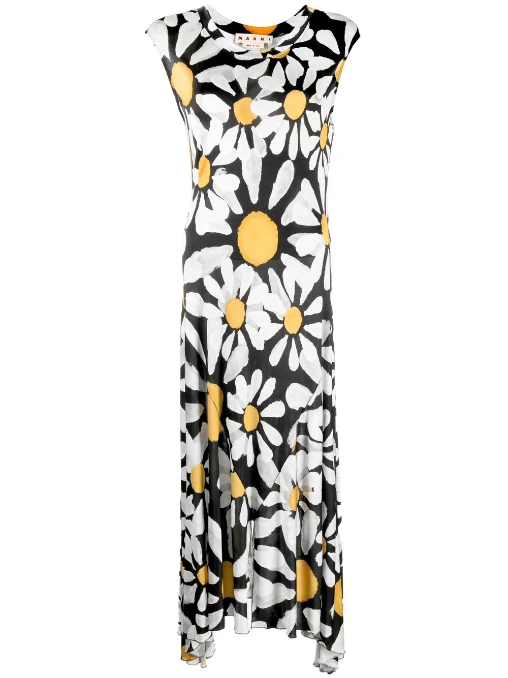 

Marni floral-print midi dress - Black