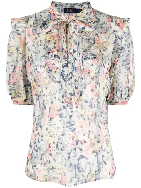 Polo Ralph Lauren floral-print short-sleeve blouse