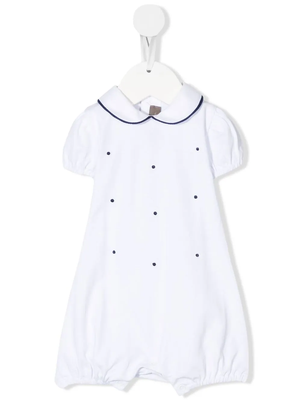 

Little Bear embroidered-design romper - White