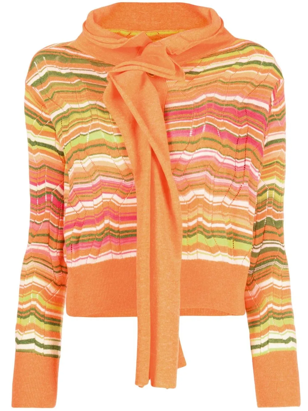 

Kiko Kostadinov Tiwi striped cardigan - Orange