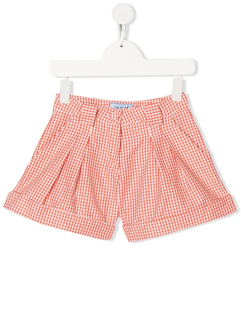 

Mi Mi Sol shorts con cuadros estampados - Naranja