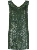 P.A.R.O.S.H. sequin-embellished sleeveless top - Green