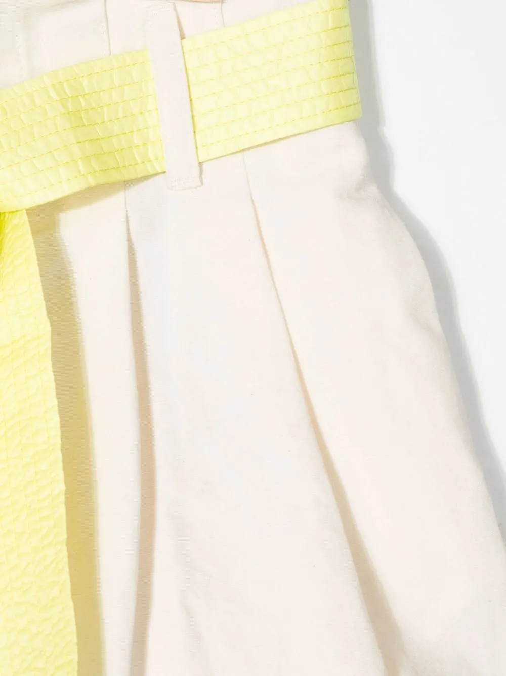  Moncler Enfant Pleated Bow-detail Shorts - Neutrals 