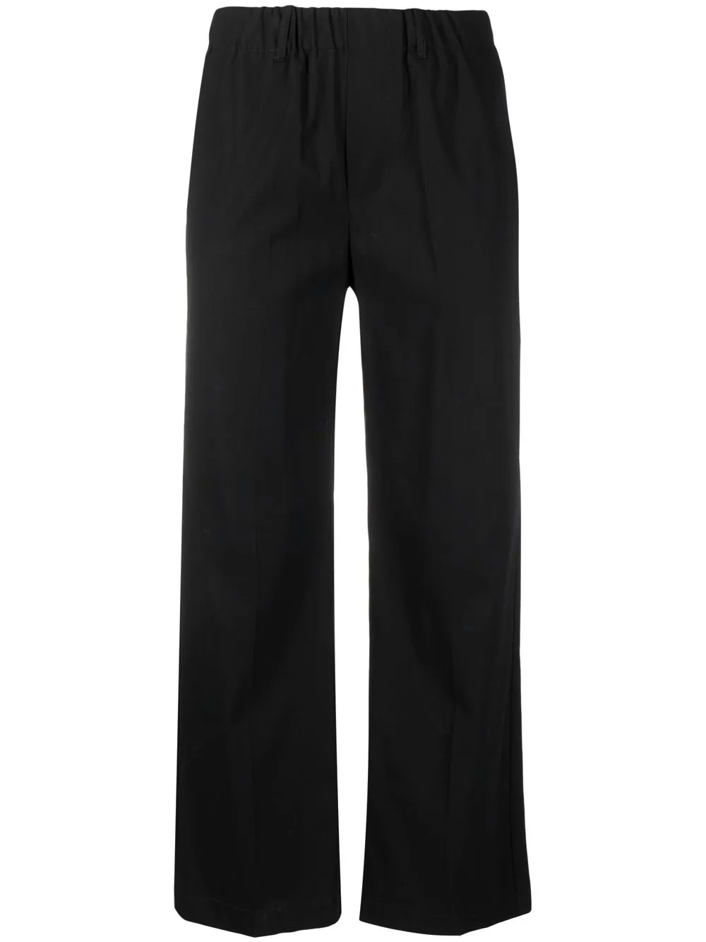 

Alysi elasticated waistband straight-leg trousers - Black