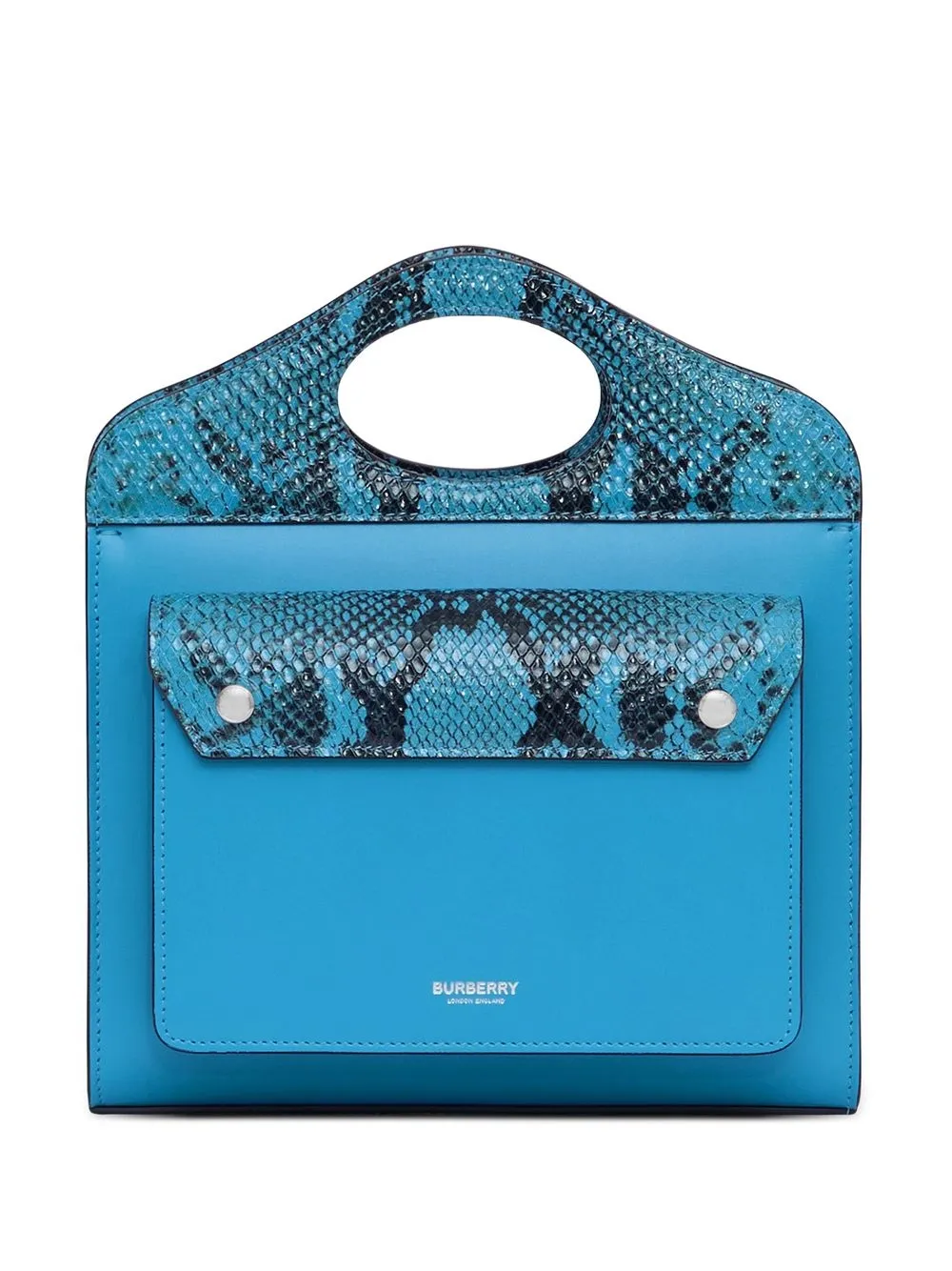 

Burberry mini Pocket python-effect tote bag - Blue