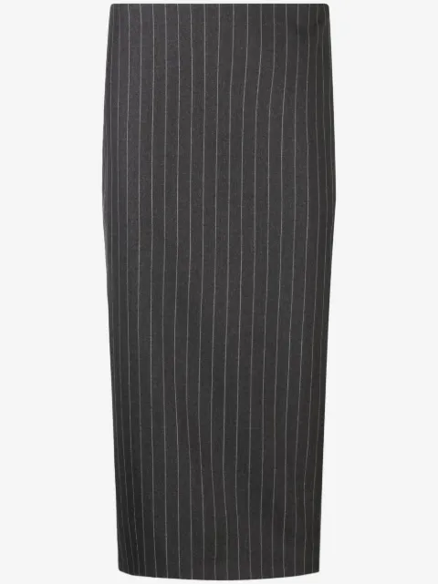 Versace falda midi con rayas dimplomáticas