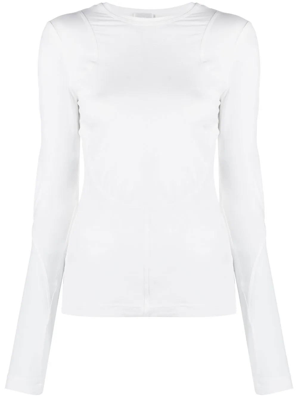 Givenchy Cut-out Long-sleeve Stretch-jersey Top In Bianco