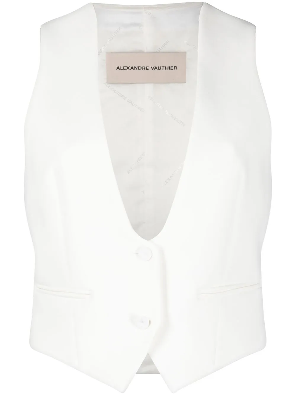 

Alexandre Vauthier chaleco de vestir con botones - Blanco