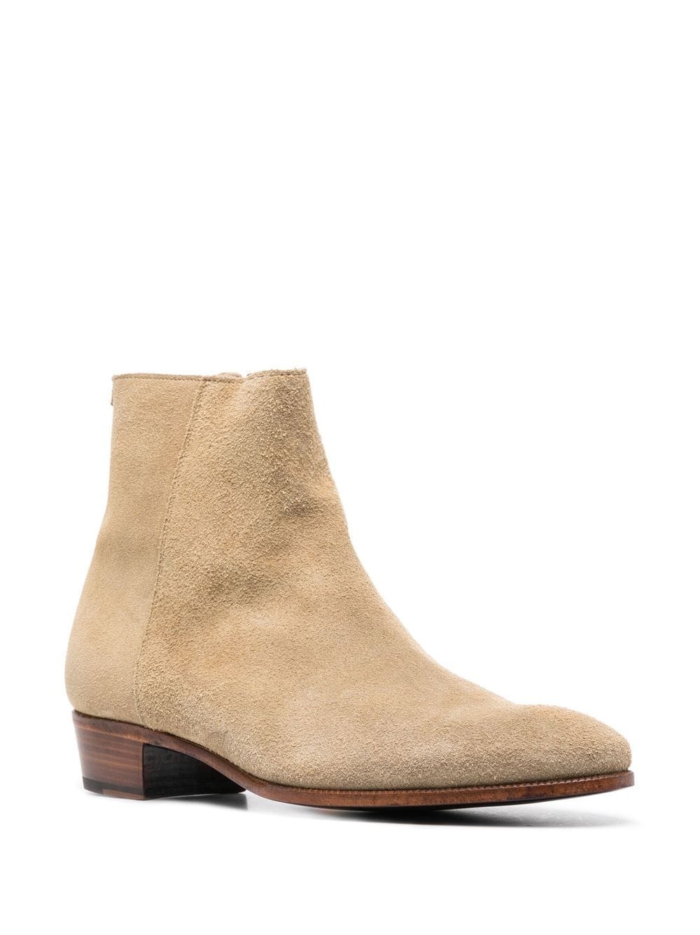 Shop Lidfort Almond-toe Ankle Boots In Neutrals