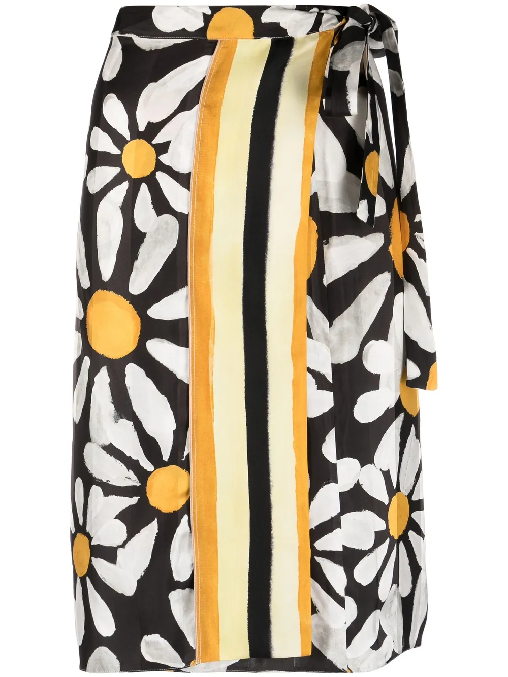 

Marni floral-print wrap skirt - Black