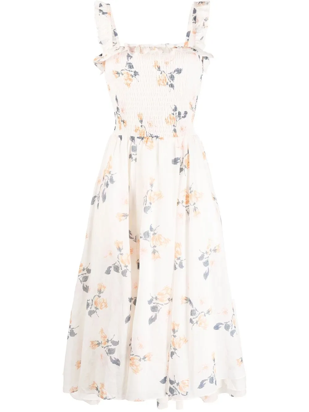 

Polo Ralph Lauren vestido midi con estampado floral - Blanco