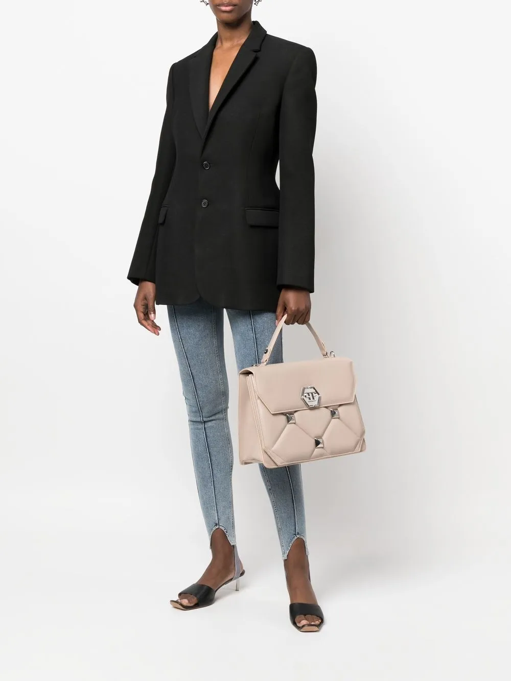 Philipp Plein Leren tas - Beige