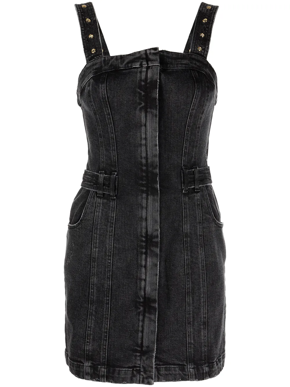 

Retrofete vestido corto Izzy de mezclilla - Negro