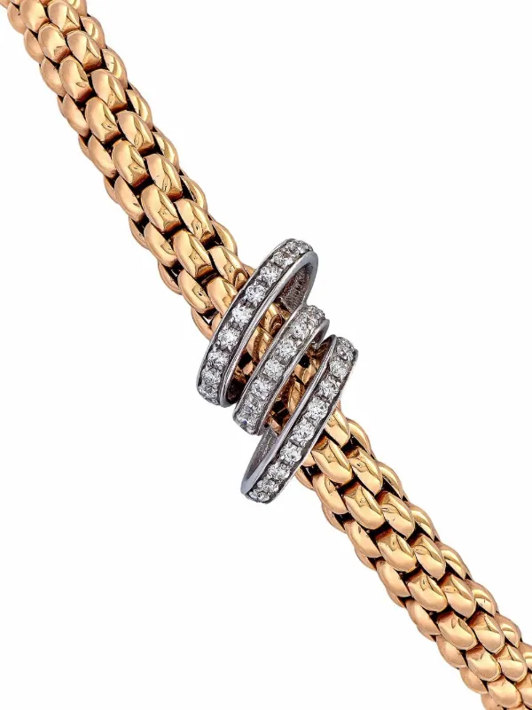 Necklet with diamond pave' - FOPE