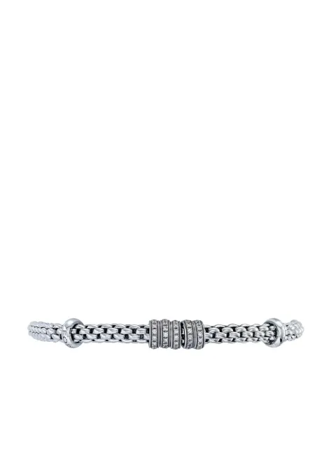 FOPE 18kt white gold Flexible pavé set diamond bracelet