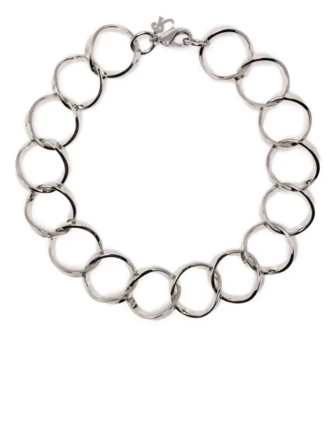 raf simons 镀银项圈式项链
