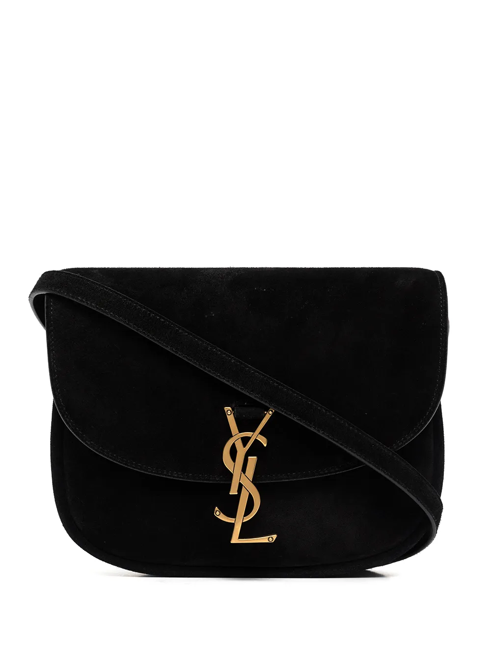 

Saint Laurent bolsa de hombro YSL con placa del logo - Negro