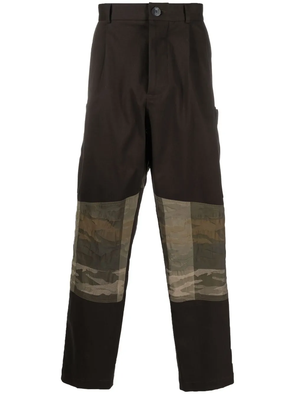 

Labrum London contrasting-panel detail trousers - Green