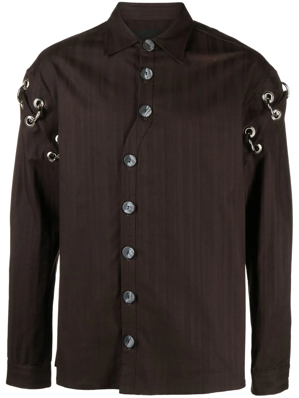 

Labrum London eyelet-embellished button-down shirt - Brown