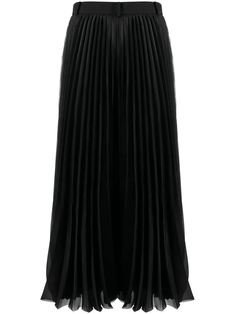 

sacai pleated wide-leg trousers - Black