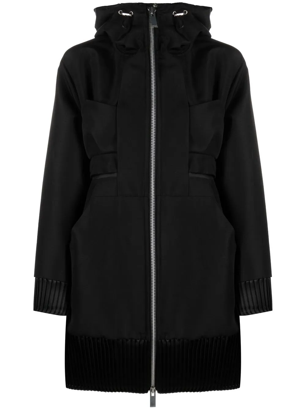 

sacai abrigo con capucha y botones - 001 - BLACK