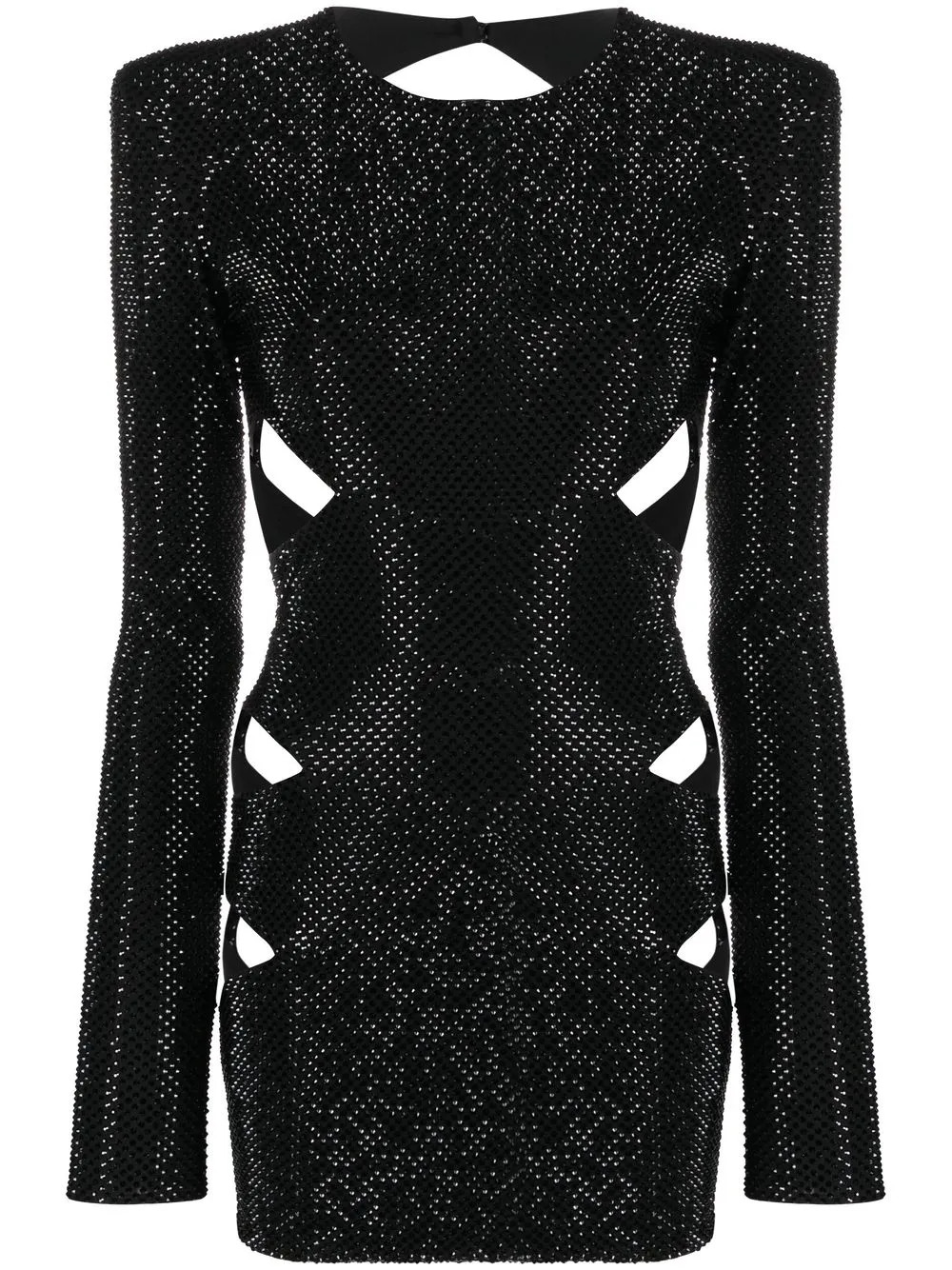 

Alexandre Vauthier vestido corto con detalles de cristal - Negro