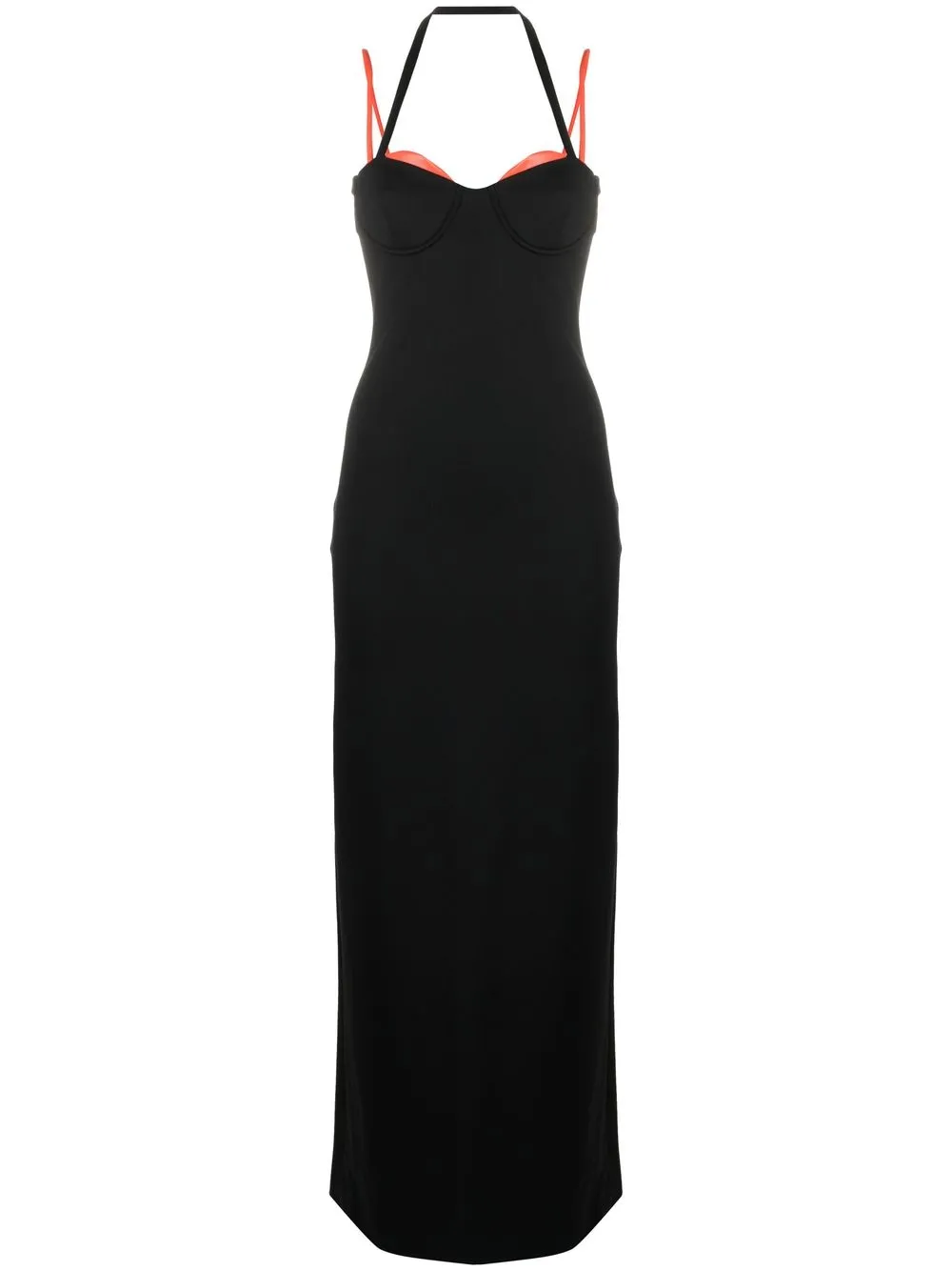 

STAUD sweetheart-neck sleeveless midi dress - Black