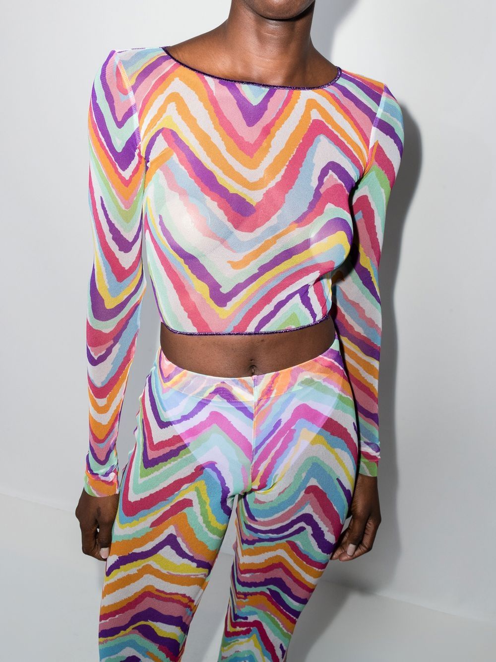 Missoni abstract-print Cropped Mesh Top - Farfetch