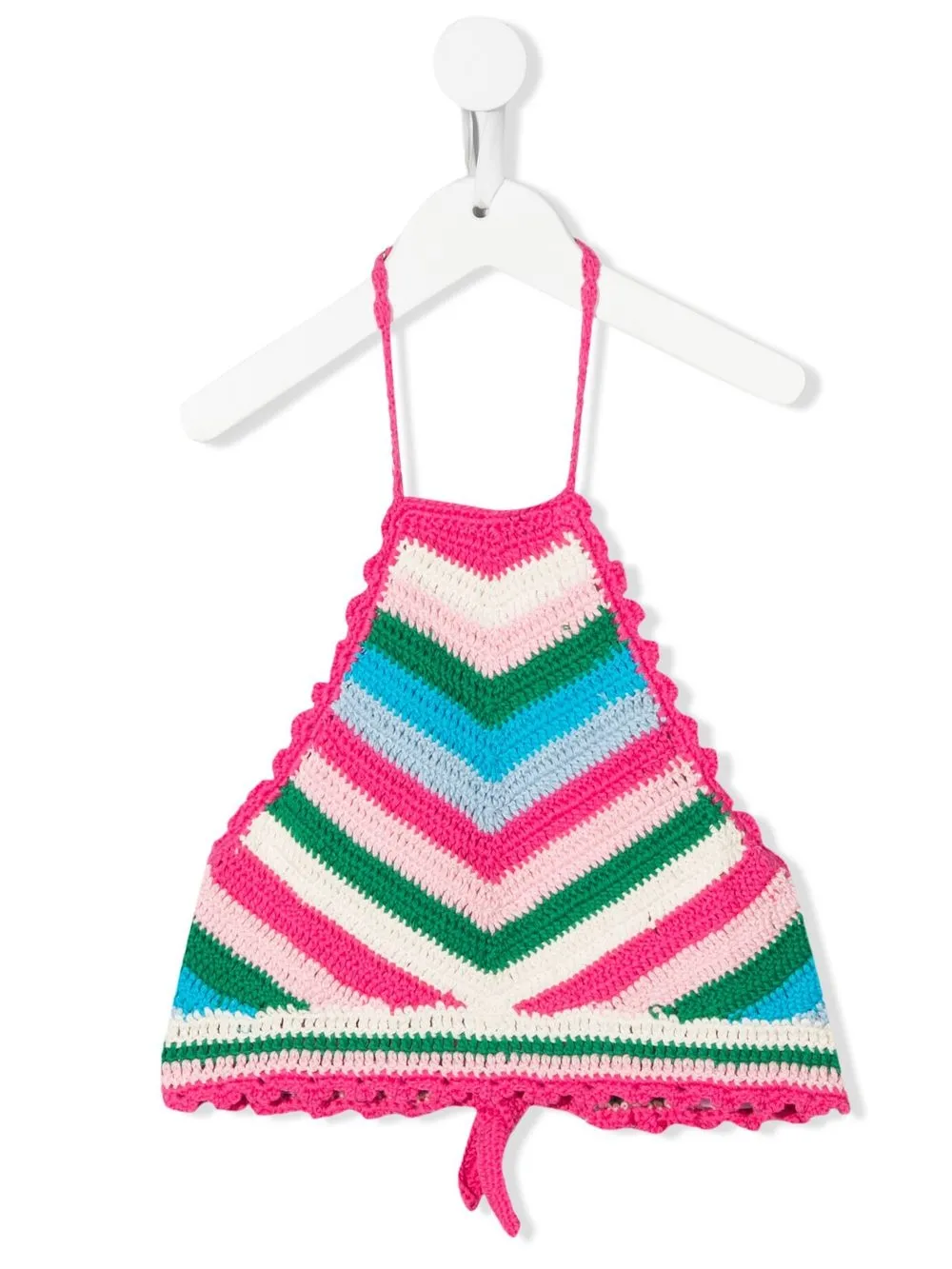

MC2 Saint Barth Kids diagonal stripe-print top - Pink