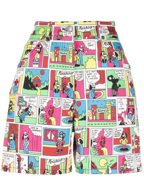 Moschino shorts de tiro alto