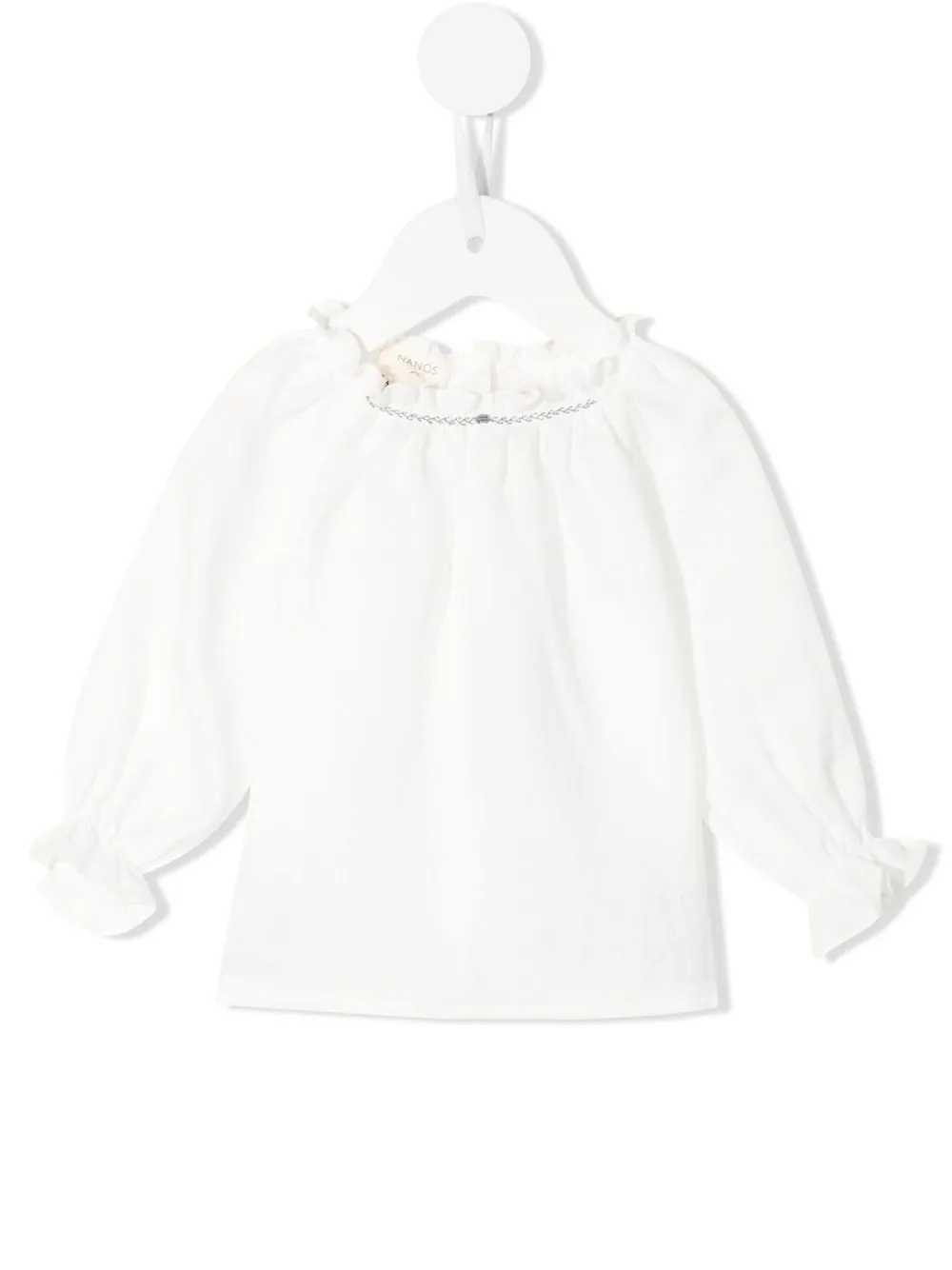 

NANOS blusa con ribete de volantes - Blanco