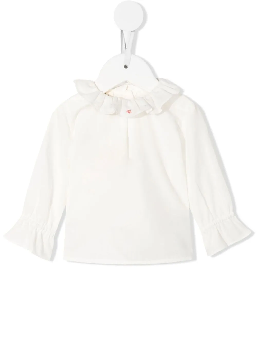 

NANOS embroidered collar-detail blouse - White