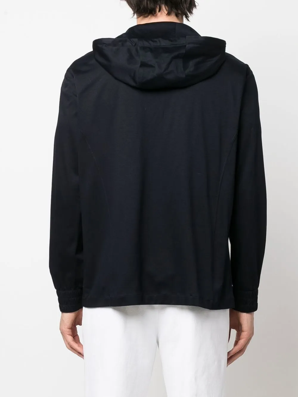 Kiton Hoodie met trekkoord Blauw