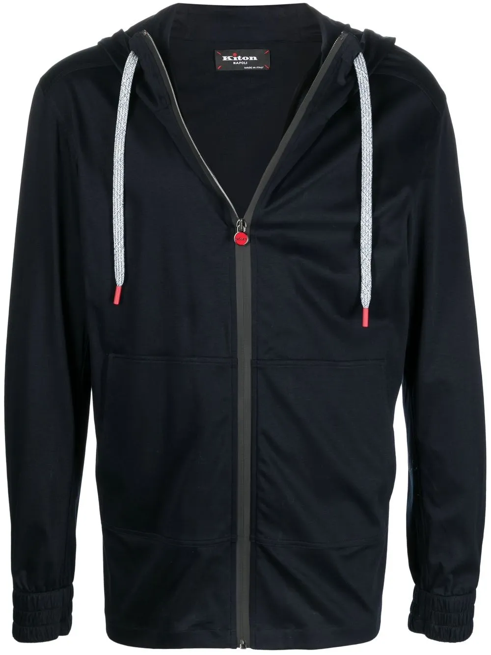 Kiton hoodie con cierre y cordones | azul | Image 1