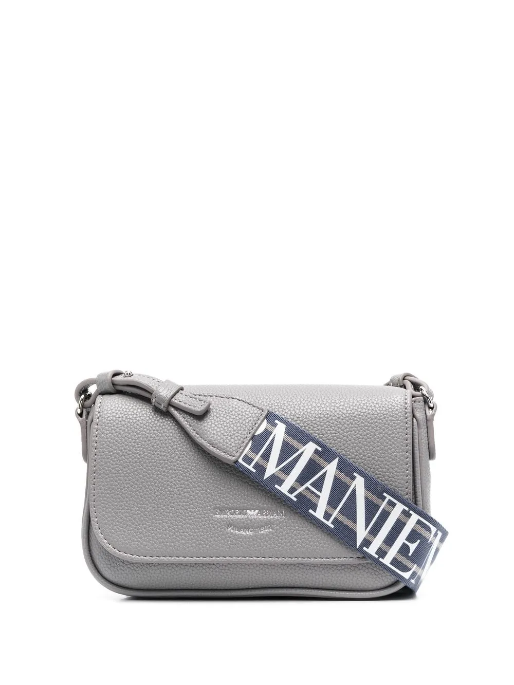 Emporio Armani Logostrap Crossbody Bag In Grey ModeSens