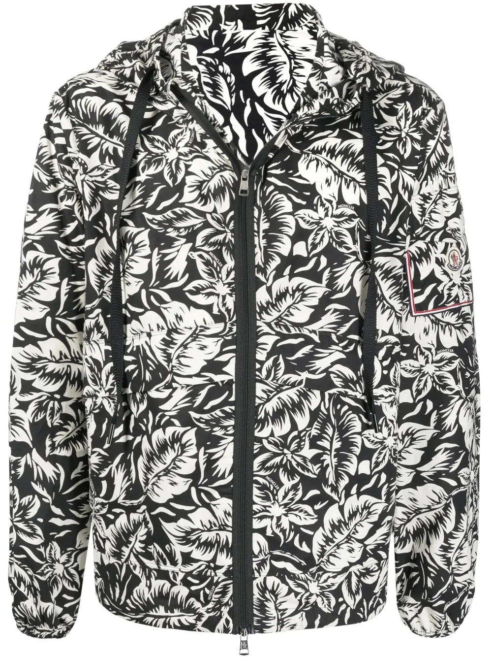 

Moncler graphic-print hooded jacket - White