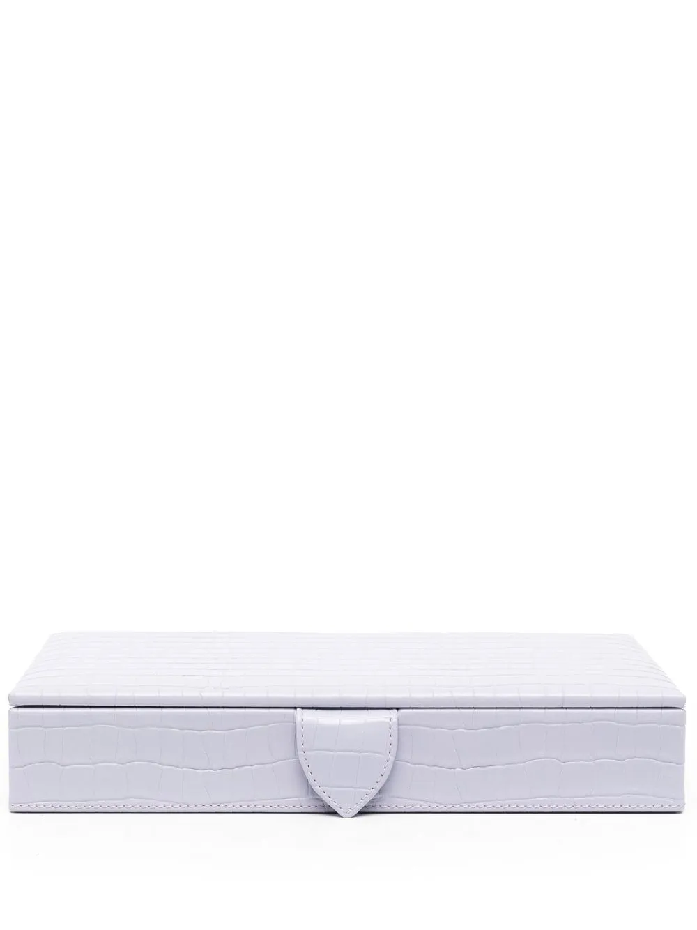 

Aspinal Of London Paris crocodile-effect jewellery box - Purple