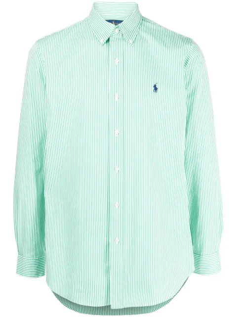 Polo Ralph Lauren قميص بأزرار وخطوط رأسية