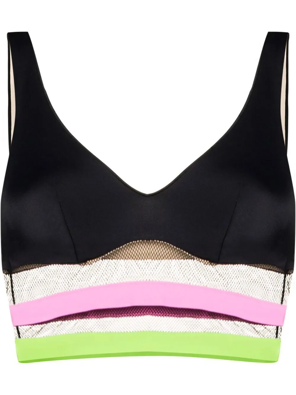 

Agent Provocateur top de bikini con detalle de rayas - Negro