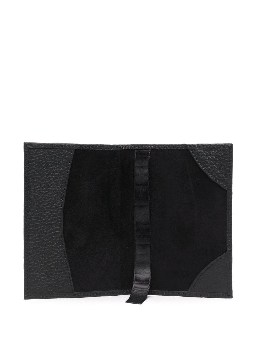 Shop Aspinal Of London Leather Passport Cover In Schwarz