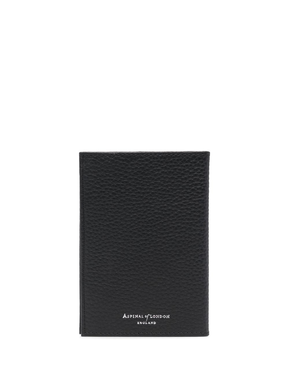 Shop Aspinal Of London Leather Passport Cover In Schwarz