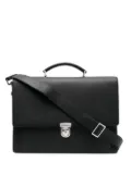 Aspinal Of London City Laptop leather briefcase - Black