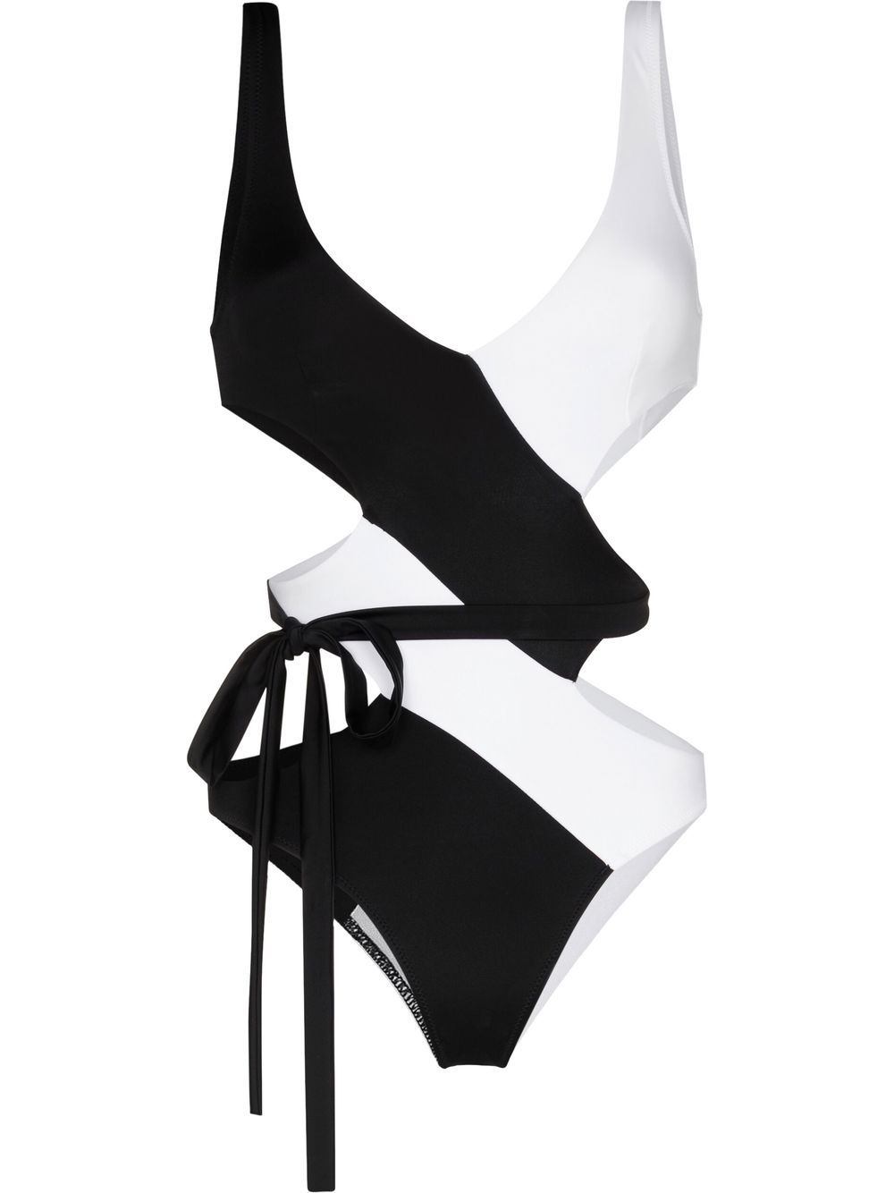 Agent Provocateur Two-tone Cut-out Swimsuit In Black | ModeSens