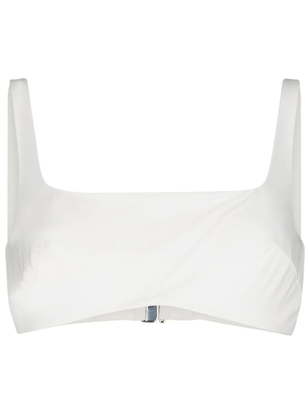 

Form and Fold top de bikini con cuello cuadrado - Blanco